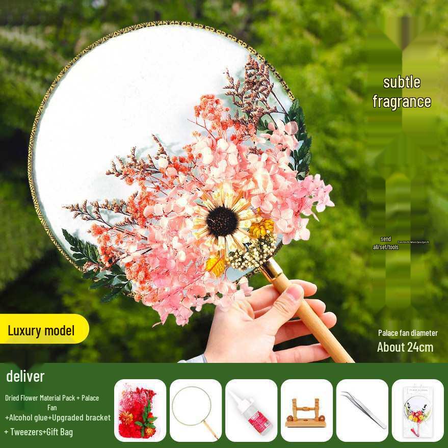 Dried Flower Fan DIY Kit for International Women's Day - Team Building & Handmade Gift