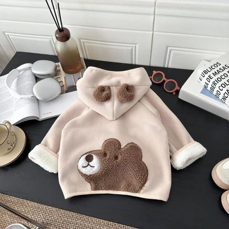 Kinder Wintermantel Verdickte Fleecejacke Cartoon Tier Kapuzenjacke Oberbekleidung Jungen Mädchen Warme Winter Kinderkleidung