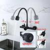 Kitchen Faucet Wall Mounted 2 Models Nozzle Faucet Hot&Cold Water Tap Household Sink Basin Faucet 360° Rotation Bathroom Faucets