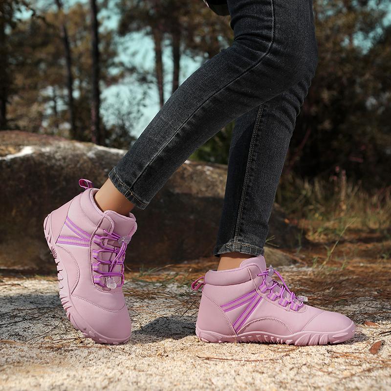 New Men Women Waterproof Barefoot Hiking Shoes Winter Warm Snow Boots Men Plush Sneakers Outdoor Trekking Climbing Boots