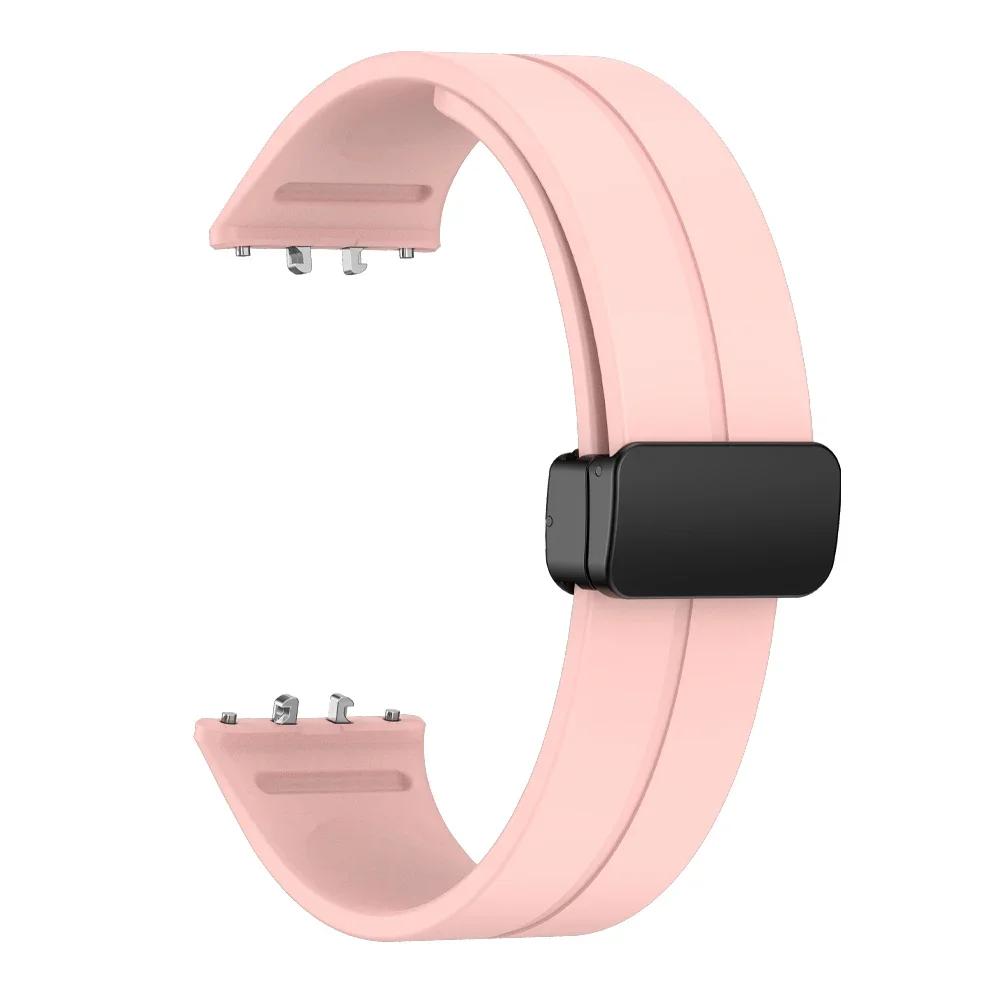 Pulseira para Samsung Galaxy Fit 3 Pulseira de relógio com fivela magnética Pulseira de silicone para Samsung Galaxy Fit 3 Pulseira de substituição Correa
