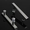 Glass Door Handles Sliding Door Handles Stainless Steel Chrome Shower Door Knobs Anti-slip Handrail Closet Cupboard Door Pulls