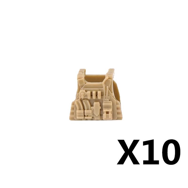 MOC Militärfigur Zubehör Bausteine Alpha SWAT Helm Weste Rucksack Knieschoner Nachtsichtgeräte Steine Spielzeug K017