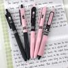 4/5pcs Cute Kitty Gel Pens Set Click-to-Change Pattern Kawaii Cat Gel Ink Pens 0.5mm Tip Black Refill School Supplies