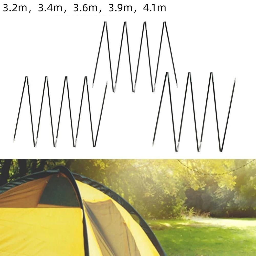2Pcs Adjustable Camping Repair Accessories Black Tent Pole Replacement Kit Outdoor
