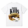 Smoking Kills Crab T-Shirt Funny Meme Graphic Tee Ironic Sarcastic Gen Z Gift