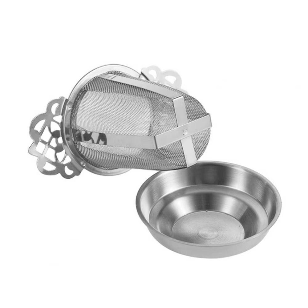 Stainless Steel Double Ear Tea Infuser Double-layer Coffee Filter Sieve Tea Strainers  Kitchen Tool