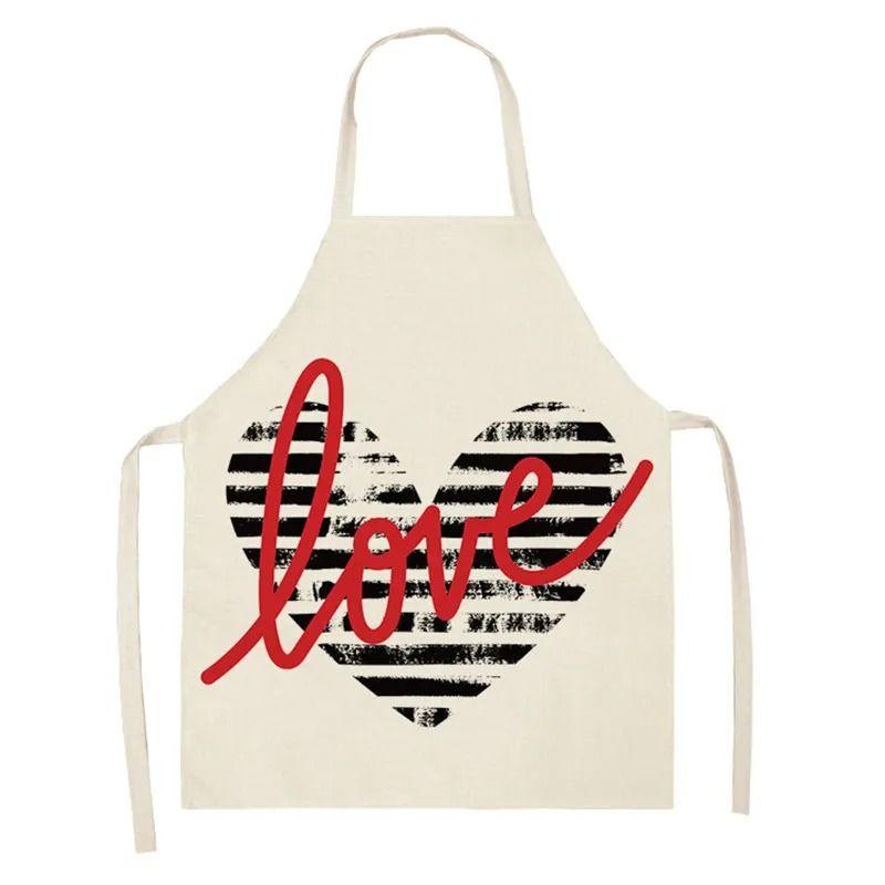 Love Couple Heart Shaped Parent-Child Apron Adult Sleeveless Kitchen Cleaning Home Chef Baking Waist Bian