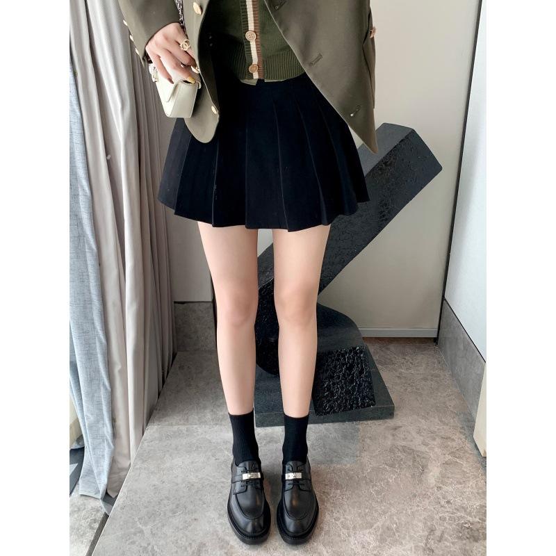 Grape Mother Same Style~ Cowhide Version~ Autumn New British Silver Buckle Loafer Single Shoes Platform Thick Heel Oxford Small Leather Shoes Women