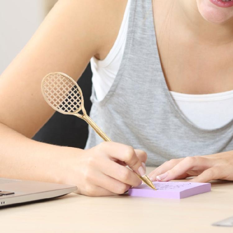 Miniature Tennis Racket Shaped Ballpoint Pen Practical Smooth Writing Pen Office School Supplies Drawing Stationery