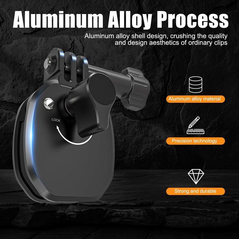 Sunnylife Motorcycle Windshield Mount Clamp Clip for insta360 X5 X4 X3 GO3S/ACE PRO2/Gopro Hero /DJI Action 5 Pro 4 3 2/Pocket 3