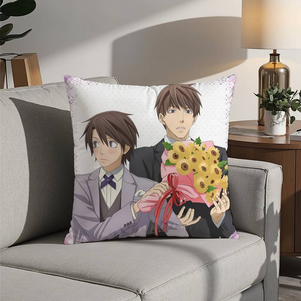 Anime S-Sekaiichi Hatsukoi Pillow Case Sofa Decorative Home Double-sided Printing Short Plush Cushion Pillow Cover Holiday Gift