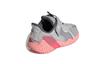 adidas 4Uture Rnr El I Slip Resistant Cushioning Abrasion Resistant Low Top Toddler Shoes Gray Pink Infant And Toddler FV2787