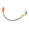 Tire Inflator Hose Adapter 12in Stainless Steel M6 Thread for Car Motorcycle Bike Tire Quick Inflation Deflation