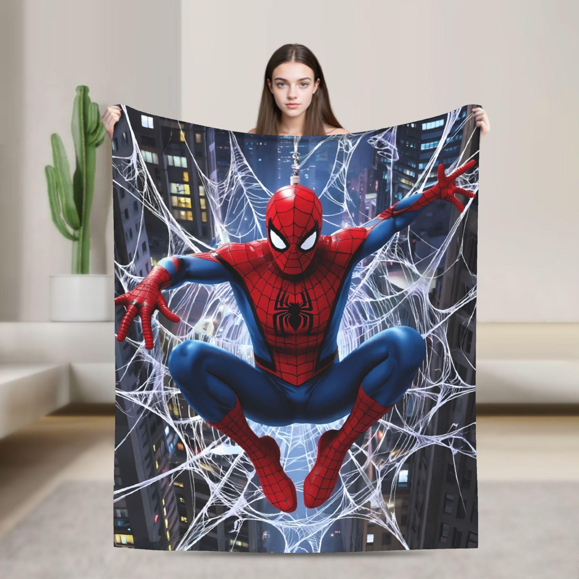 

Spider-Man Flannel Blankets Winter Soft Warm Throw Blanket for Girls Boys Couch Chair Aesthetic Bedspread Sofa Bed Cover 75cmx90cm чёрный
