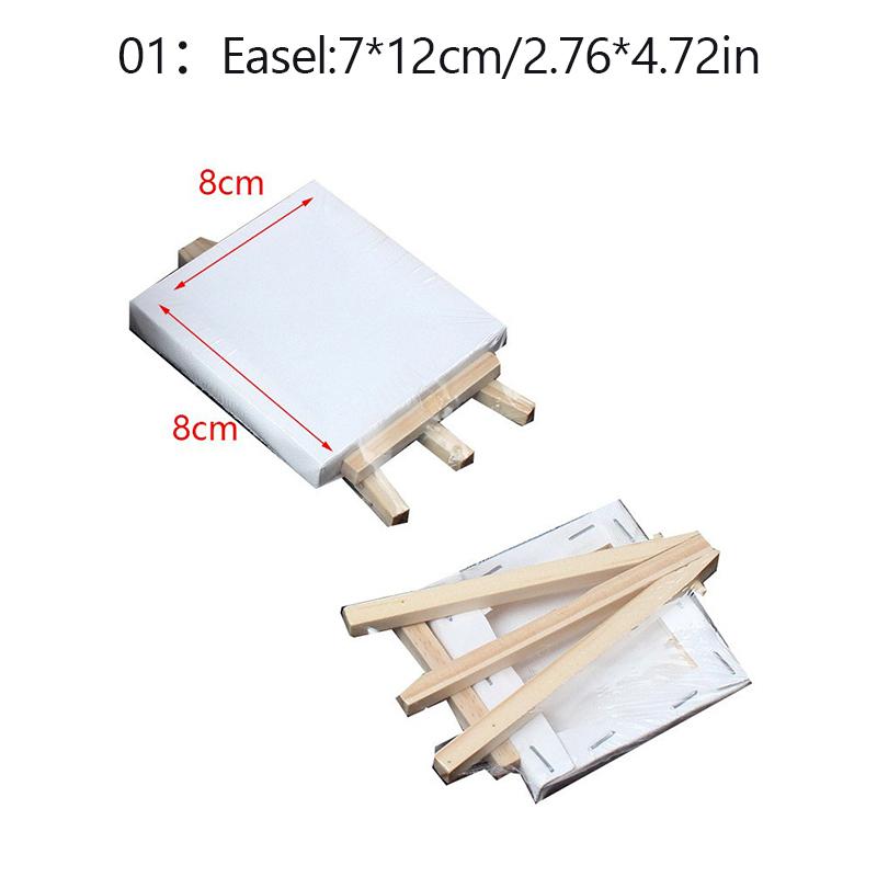 1pc Mini Oil Painting Frame Small Drawing Board with Easel for Children Oil Painting and DIY Graffiti Blank Canvas Frame Set