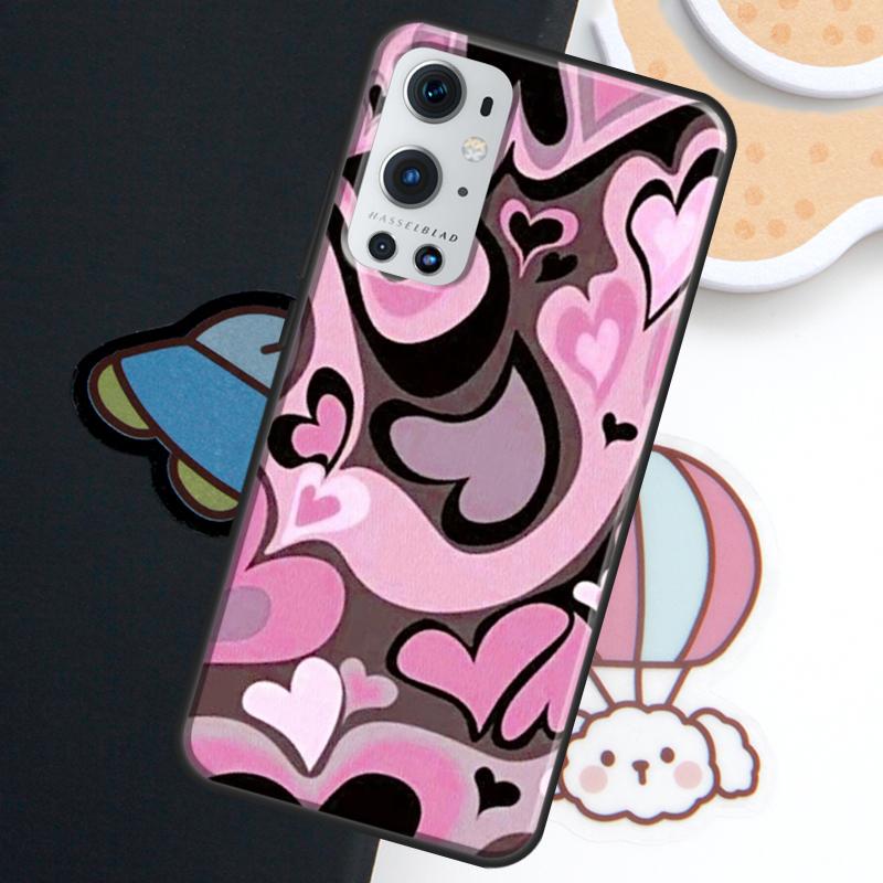 Purple Heart Swirl Aesthetic For Realme GT7 GT6 15 Pro 10 11 12 14 13 Pro Plus C75 C71 C65 C55 C63 C61 C53 C67 C35 Case