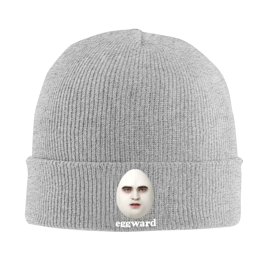 Eggward Funny Meme Knit Hat  Retro Caps Men Women Kpop Beanie Hats Winter Custom Warm Bonnet Hats