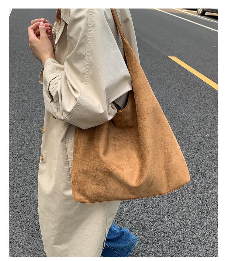 Harajuku Women's Canvas Tote Bag - Large Capacity, Solid Color, Crossbody & Mother-Child Style