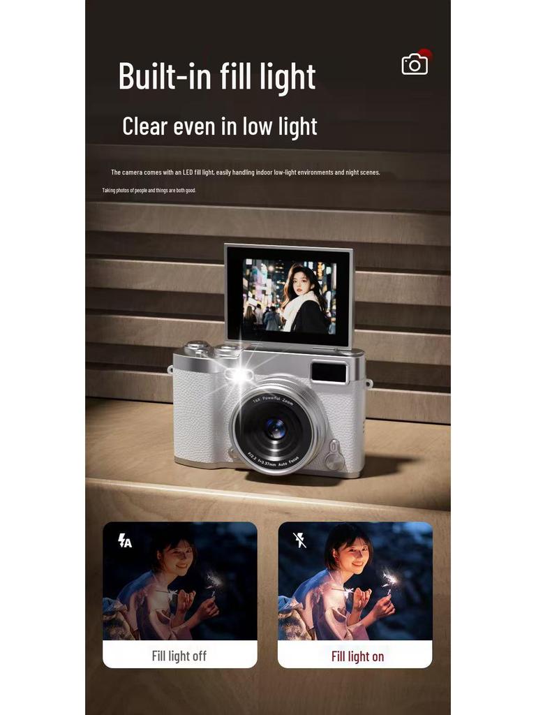 HD Digitale Klappkamera für Schüler - Retro-Stil, Einsteiger