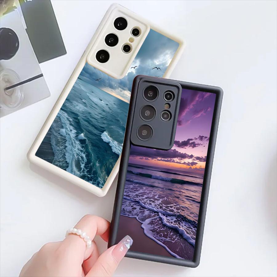 Phone Cover Case for Samsung Galaxy S26 Ultra S24Ultra S25 Edge S25 S23 FE S21 S20FE S22 S24 Plus Sunset Coast Scenery