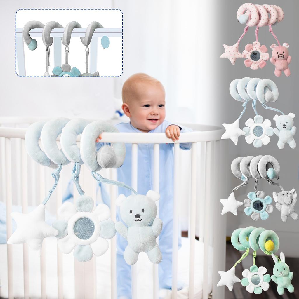 

Детские погремушки, плюшевые милые животные, подвесной колокольчик, коляска, игрушки, тележка, сиденье, кукла