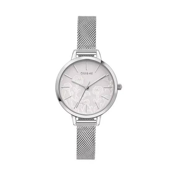 Oui & Me Petite Fleurette Silver Dial Stainless Steel Quartz ME010127 Women's Watch