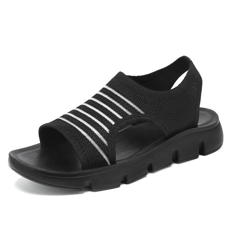 Women's Summer Breathable Hollow Sandals - Soft Sole, Comfortable Mom Shoes