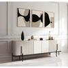 Neutral Abstract Wall Art Set, Boho Black & Beige Organic Shape Canvas Prints, Scandinavian Minimalist Home Decor Perfect Gifts