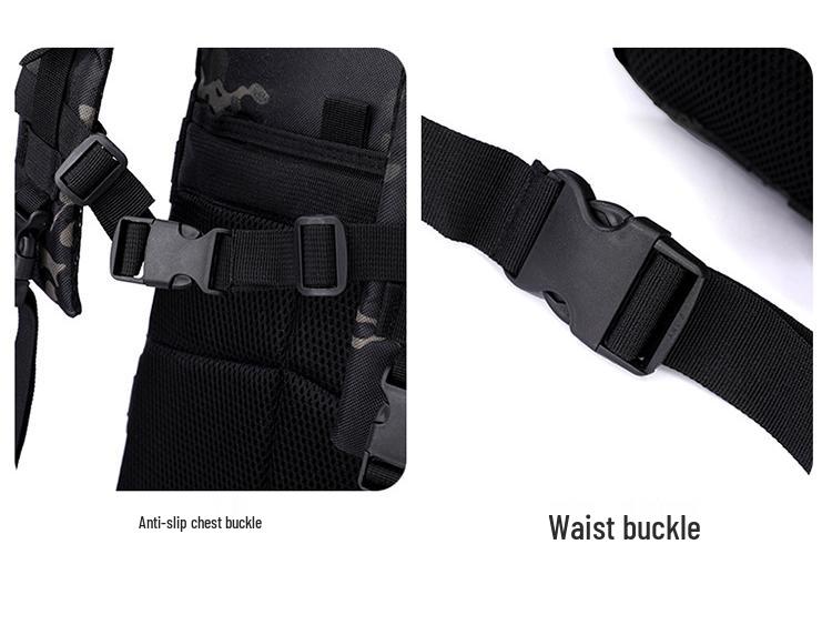 Camouflage 3P Tactical Backpack: Small Outdoor & Travel Bag with Shoulder Strap for Backpacking & Mountaineering