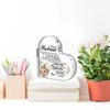 2D Flat Heart-Shaped Love Letter Acrylic Desktop Decoration, Anniversary Token Gift, Suitable for Wall Decoration, Porch, Room, Villa, Accents Home, H