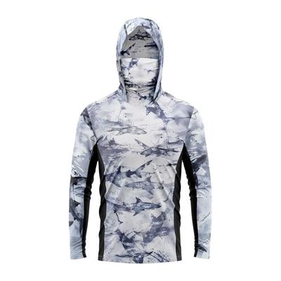 Mens Quick-Dry UV Protection Fishing Hoodie Lightweight Long Sleeve Outdoor Sport Shirt Casting Angling