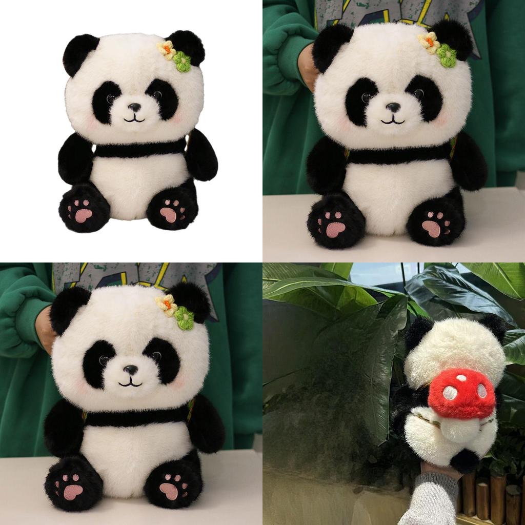 Mahjong Panda Plush Toy Soft Cute Animal Stuffed Doll For Kid And Gift Giving