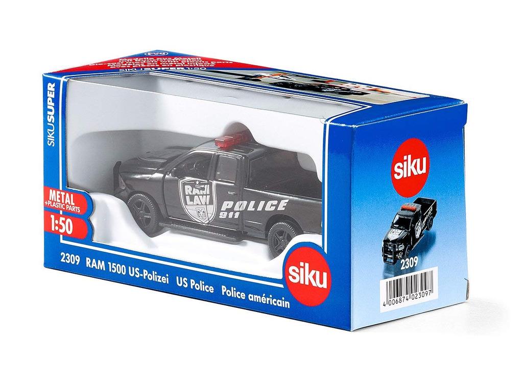 SIKU Dodge Ram 1500 Police Truck 1:50 scale, for ages 3 and up, SK2309