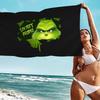 How The G-Grinch Stole Christmas Microfiber Beach Towel Absorbent Quick Dry Soft Yoga Swimming Resort Mountain Climbing Towel
