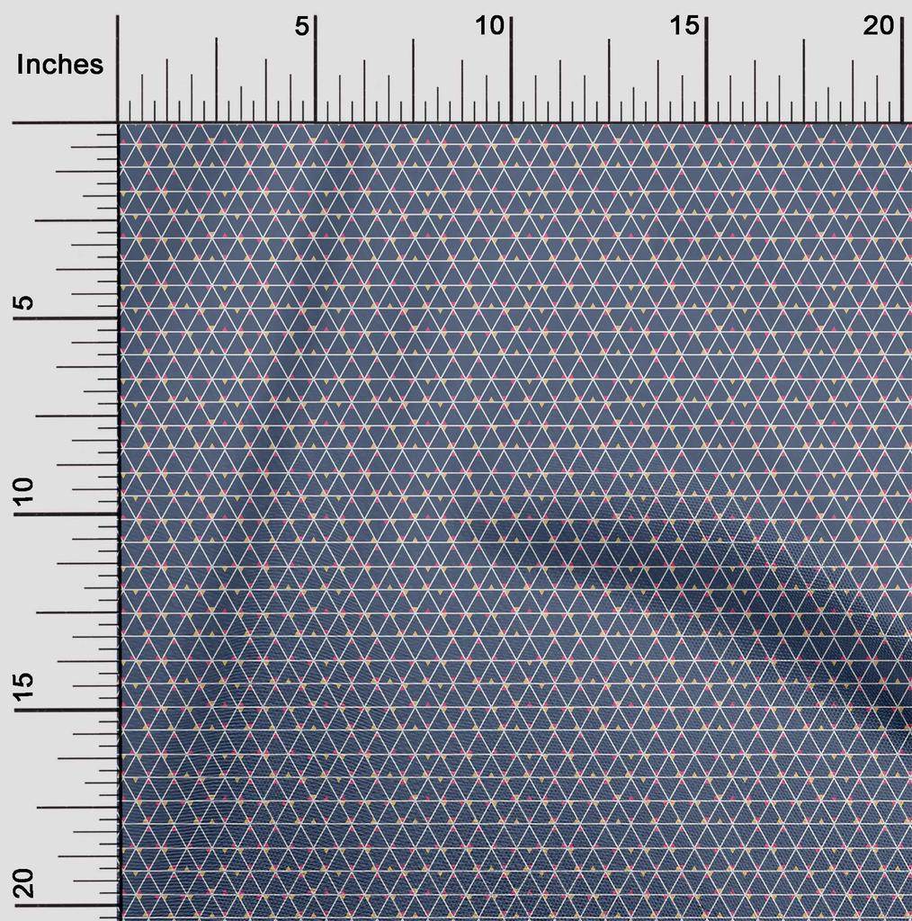 oneOone Cotton Flex Fabric Triangle Geometric Print Fabric By The Yard 40 Inch