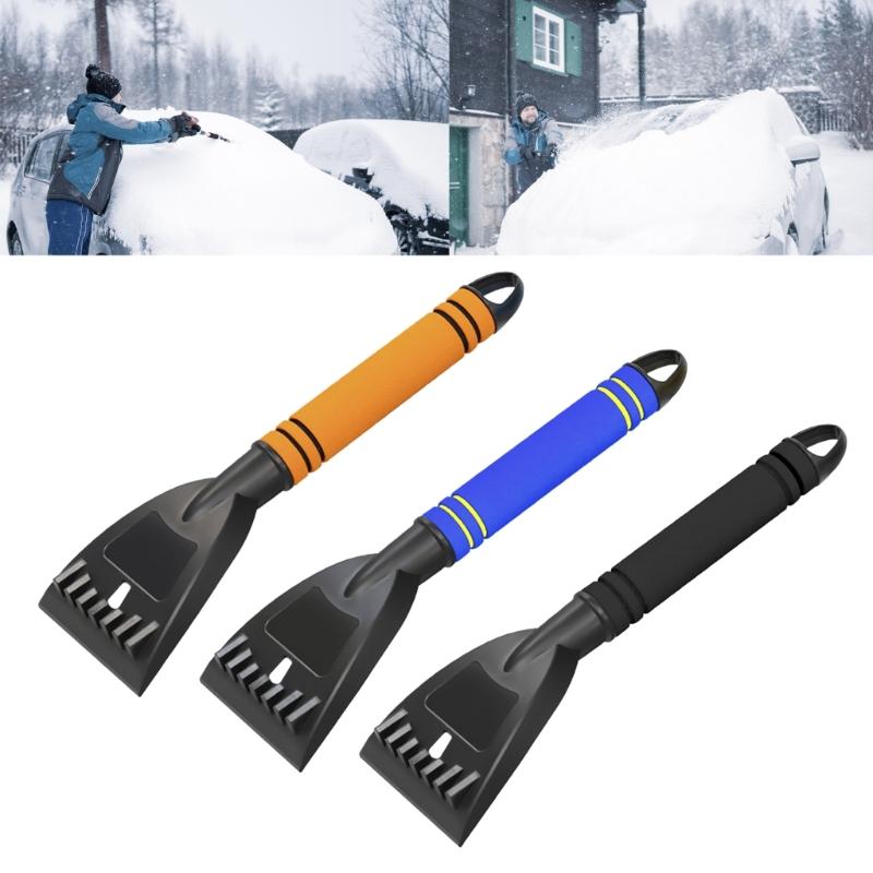 Snow Shovel for Car Ice Scraper for Car Windshield Snow Broom with Squeegee Foam Grip Snow Brush Shovel for Car Truck