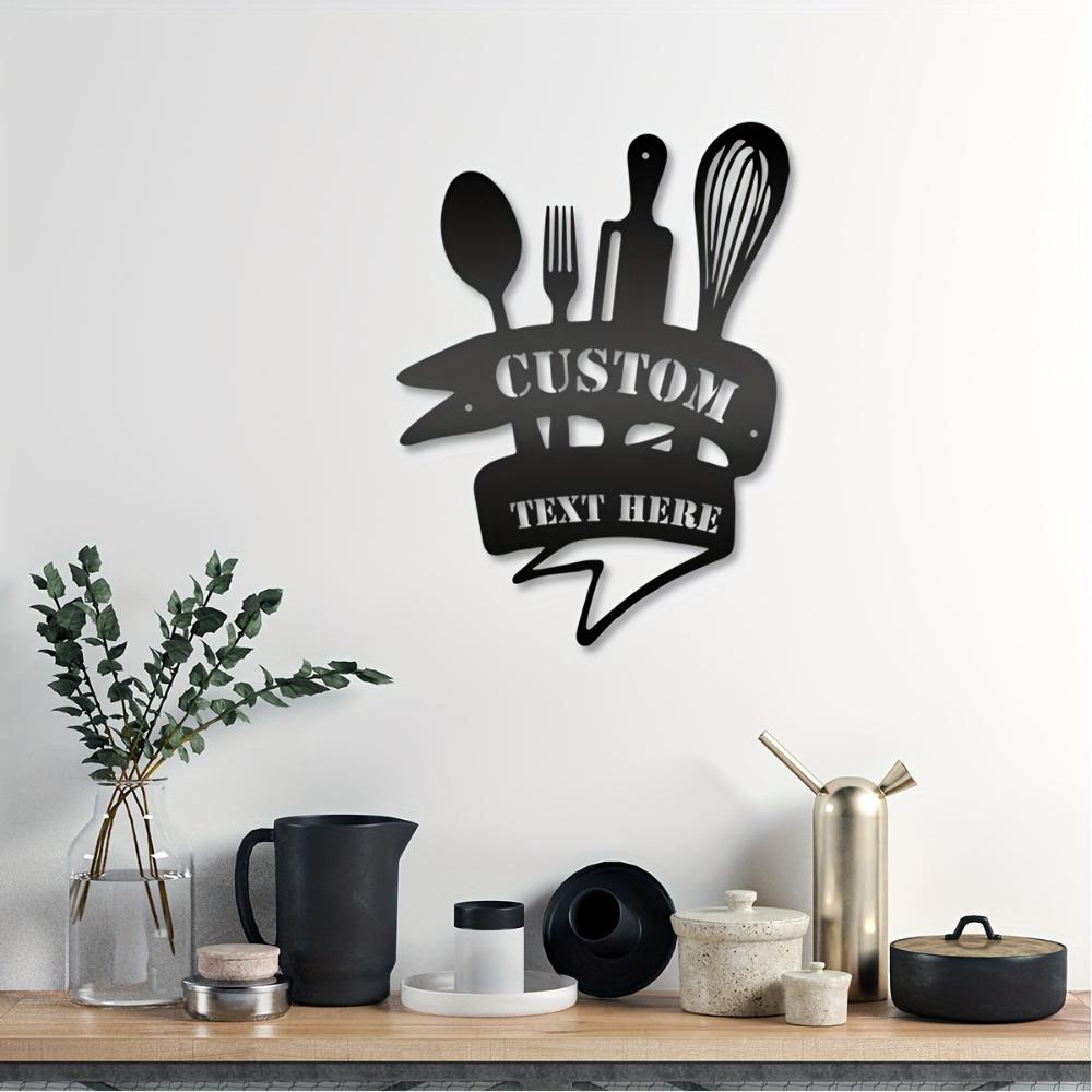 Metal Wall Art Vintage Kitchen Sign Personalized Gift Farmhouse Decor Durable Outdoor Rustic