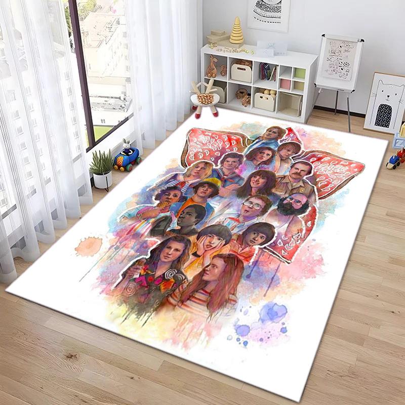 Halloween Horror Horror Theme Stranger Things Carpet Home Living Room Decoration Table and Chairs Anti Slip Door Mat Outdoor Picnic Mat Carpet A21