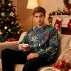 Men's Round Neck Fleece-Lined Thick Solid Color Sweatshirt