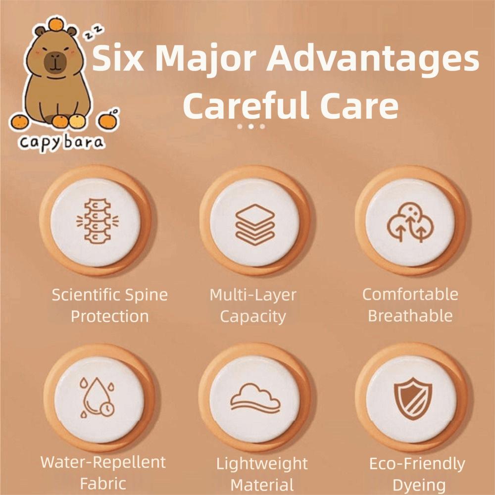 Lightweight Capybara Kindergarten Backpack Kawaii Children School Bag  Preschool