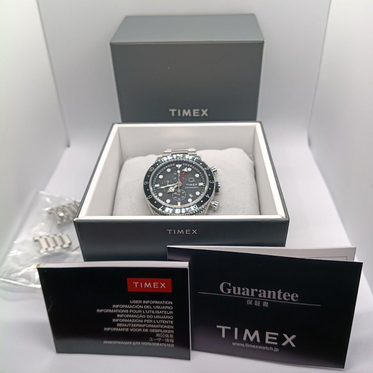 Good Condition TIMEX/Timex Q Gents Three Time Zone Chronograph Watch TW2V69800 /000