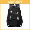 Capacity Simple Large Backpack With Puppy Print And Letter Design Daily For