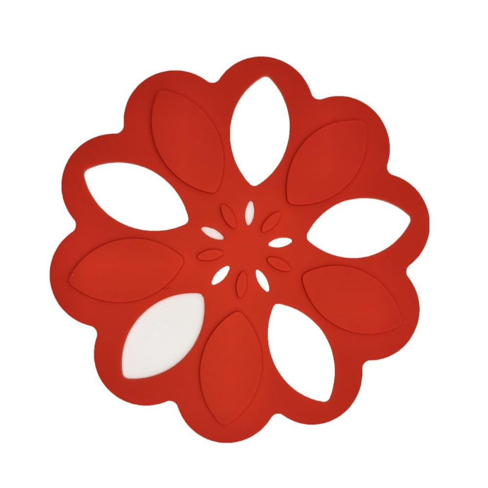 

3Pcs Anti-skidding High-Temperature Resistant Cup Mat Reusable Dining Mat Tableware Pads Holiday червоний