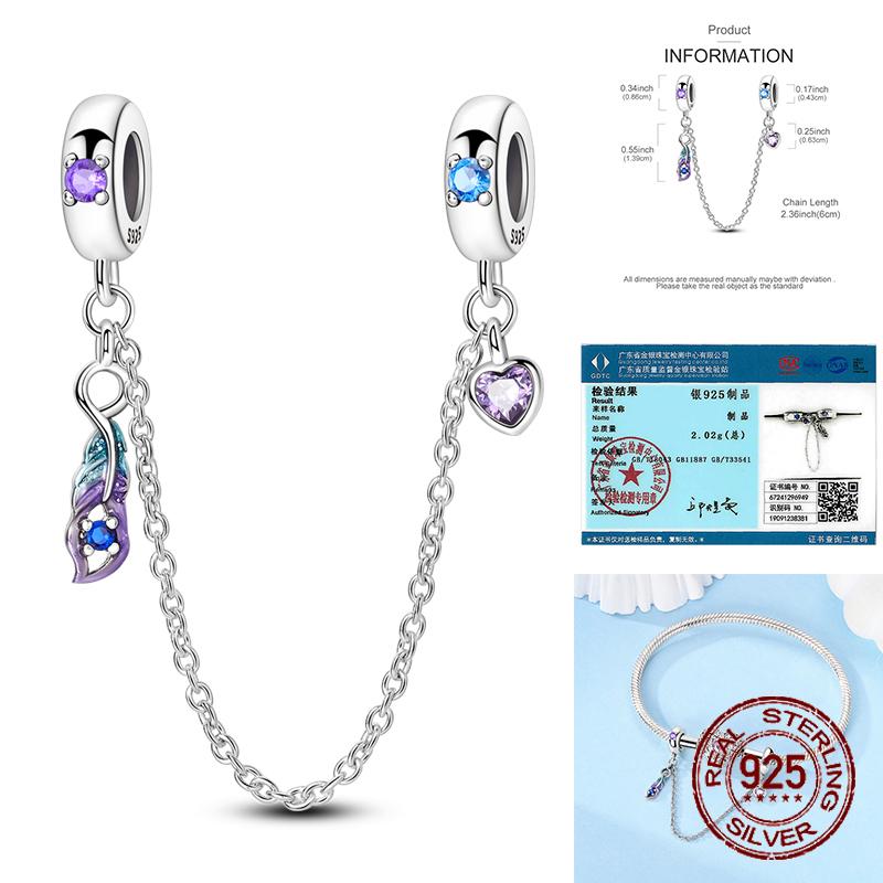 Animaux Animaux de compagnie Perles Cuivre Violet Mystique Serpent Dragon Papillon Hibou Chaînes de sécurité Breloques Bijoux pour femmes Cadeau DIY