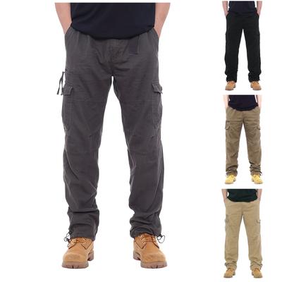 Pantalon Cargo d'été décontracté pour hommes, pantalon Cargo ample de couleur unie, à la mode