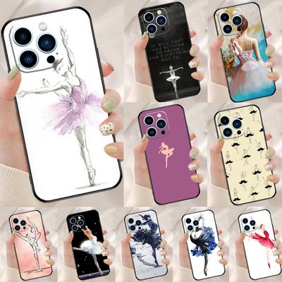 Ballerina Dancer Girl Watercolor Phone Case For iPhone 16 17 Pro Max 17 Air 16E 13 12 Mini 14 15 Plus 11 Pro Max Back Cover