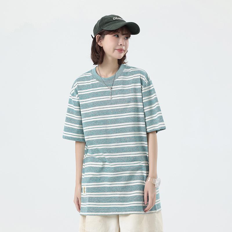 Kunhai Pengyun Men's Striped Short Sleeve Summer Loose Trend Japanese T-shirt