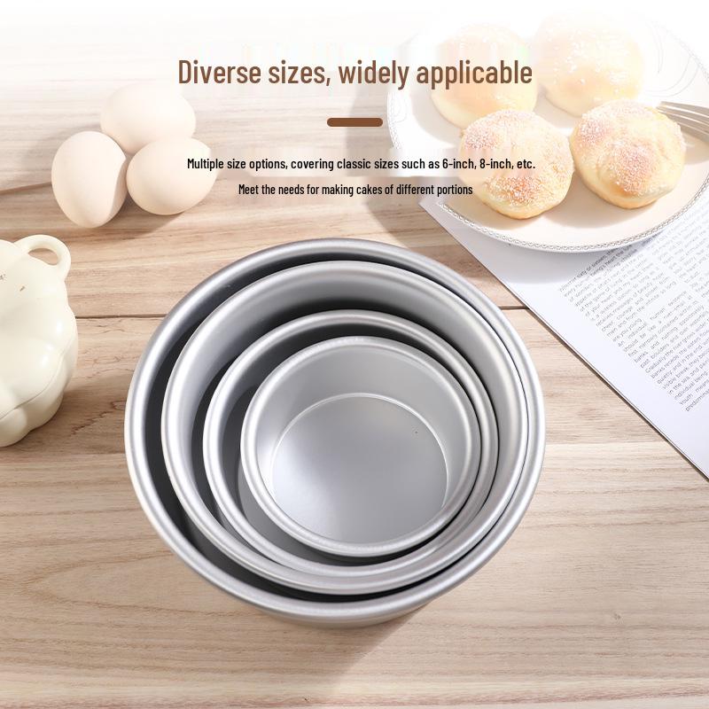 Aimanwu Anodized Aluminum Fixed-Bottom Cake Mold, 4-12 inch Sizes