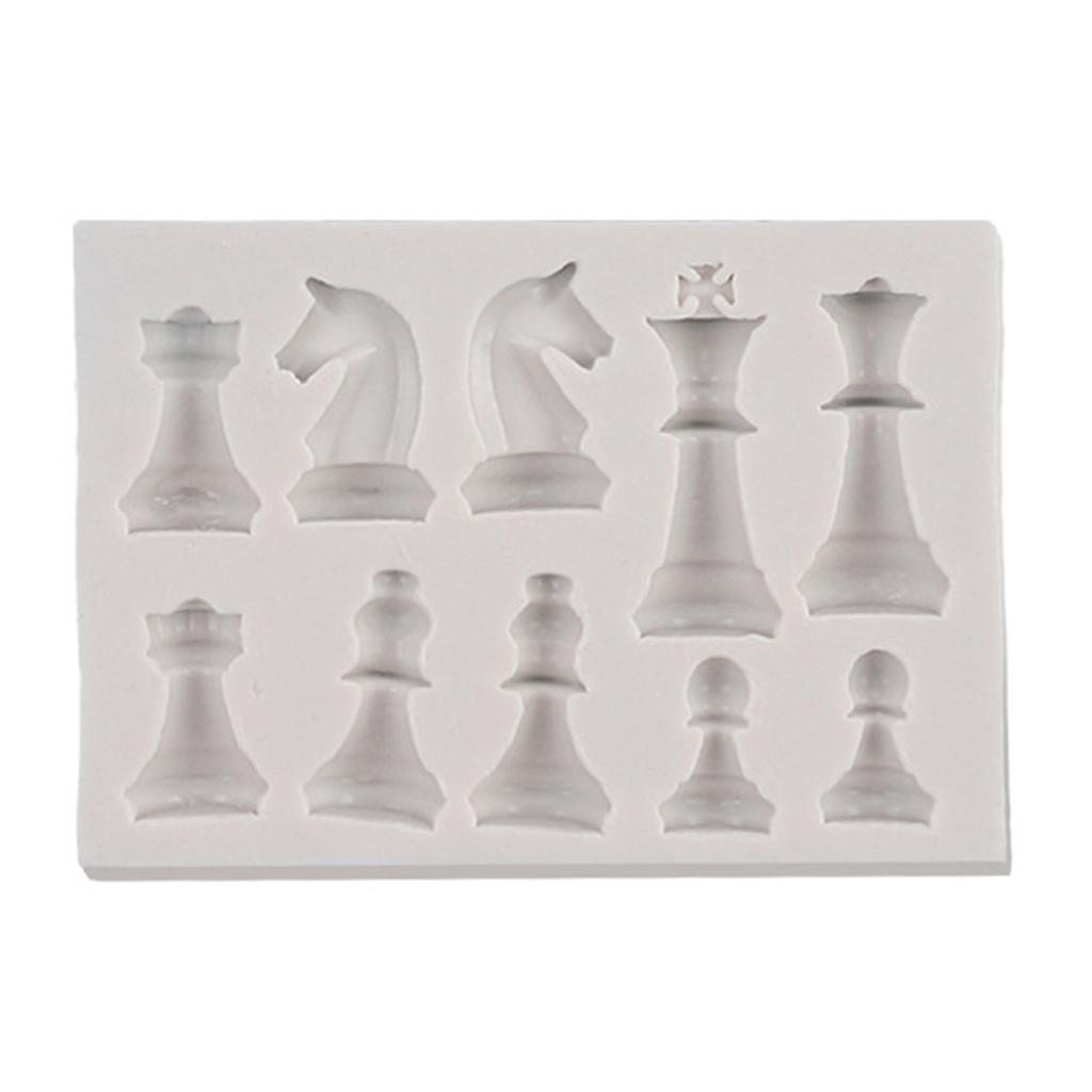 Chess Piece Silicone Mold 3D International Chess Resin Mold DIY Epoxy Resin Craft Mould Chocolate Candle Baking Tools